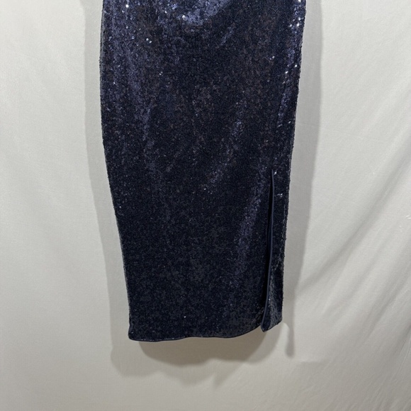 NWT‎ $358 Ieena for Mac Duggal [ 8 ] Sequin One-Shoulder Cocktail Dress - Picture 9 of 12
